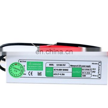 10W 12V IP67 Constant Voltage Waterproof LED Power Supply With CE Certifcate