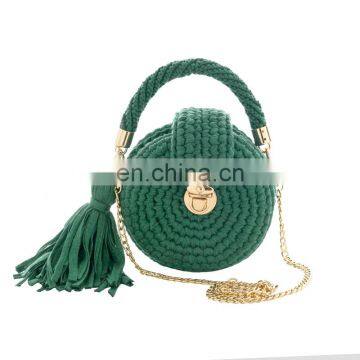 Yarncrafts High Quality Popular 100% Acrylic Yarn Mini Women Handmade Crossbody Hand Bag