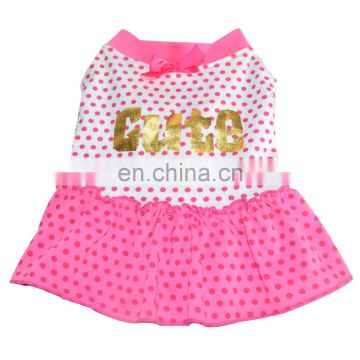 8-20" pretty pink dress dog summer clothes