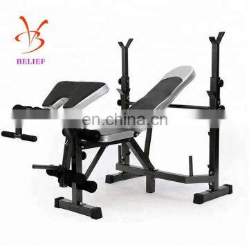 Adjustable Squat Rack With Weightlifting Bench Press