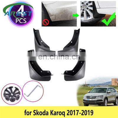 4PCS for Skoda Karoq 2017 2018 2019 New Mudguards Mudflaps Fender Mud Flap Splash Guards Car Mud Front Rear Protect Accessories