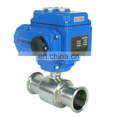 DKV 32mm DN50 1inch full bpre one way 1pcs straight way dairy beer food grade electric sanitary Tri clamp ball valve