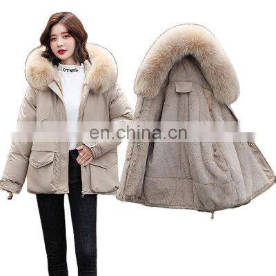 Women's large fur collar cotton Detachable Winter new ladies down coat cotton coat women's coat parkas