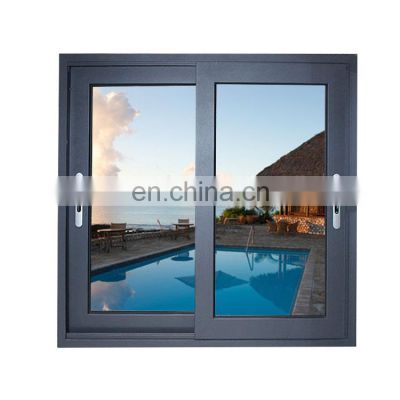modern french latest home interior decorative design window tempered double frame glazed aluminum sliding windows