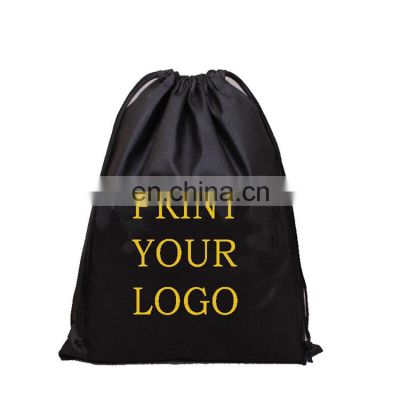 Eco-Friendly Reusable 210D Polyester OEM High Quality Colorful Promotional Shopping Bag With Drawstring Eco Bags
