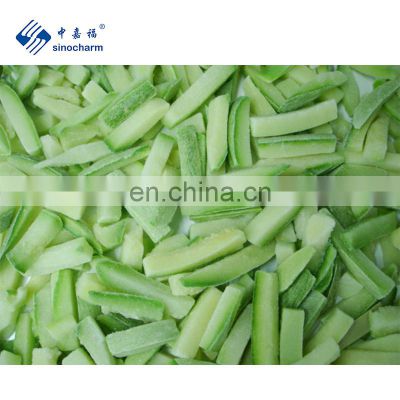 Sinocharm Brand BRC A approved IQF Frozen Zucchini Strips