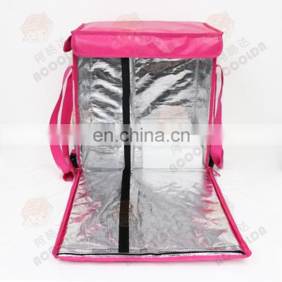 High Quality Factory Customized Hot Food Pink Big Delivery Carry Bags
