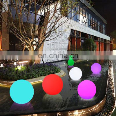 Rechargeable Waterproof Glowing Ball Outdoor decoration Garden Swimming Pool Floating plastic led ball sphere stone light lamp