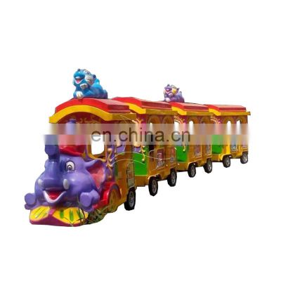 Commercial children amusement park trackless road elephant train on sale