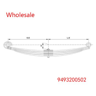 9493200502 Heavy Duty Vehicle Front Axle Wheel Parabolic Spring Arm Wholesale For Mercedes Benz