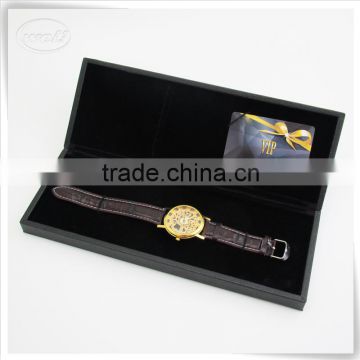 Luxury handmade packing pu leather watch paper box