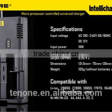 Stock Offer 100% Original NiteCore Intllicharger i2