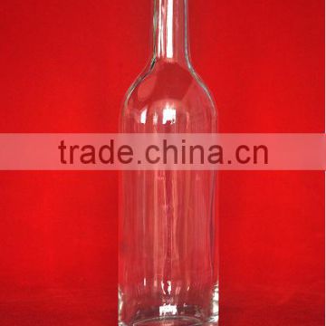 round shape and transparent color 1l glass bottle