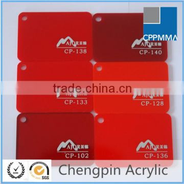China supplier transparent colorful organic glass panel