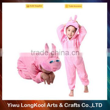 Christmas pink rabbit mascot costume for kids funny animal costume