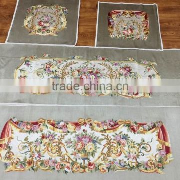French style imitate hand woven aubusson sofa cover set