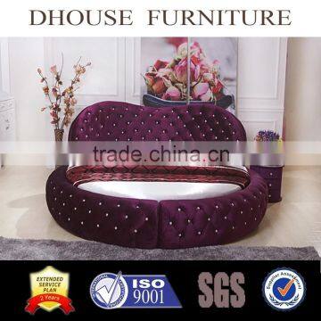 High quality king size crystal round bed on sale R3