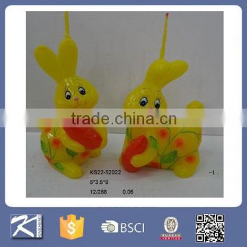 2015 Colorful rabbit shaped candle easter decoration