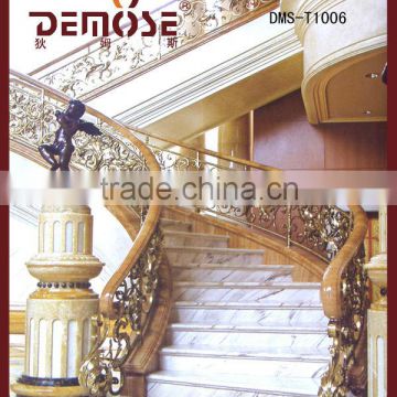 wrought iron staircase design/ cast iron spiral stair/iron railing stair