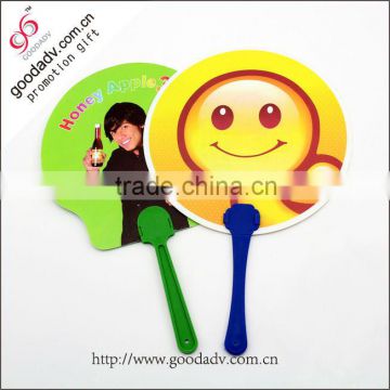 Chinese manufacturing small gift custom plastic pp hand fan for summer