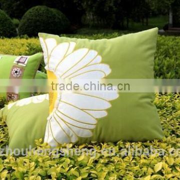 new super soft cotton/linen sunflower applique cushion