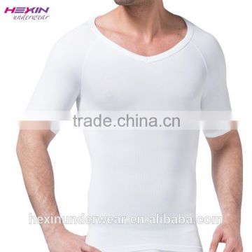 White Tight V Neck New Model Slim Casual Shirt for Men