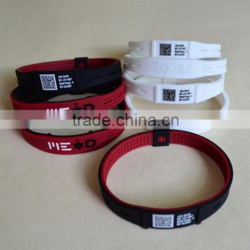 China wholesale silicone QR barcode id wristband                        
                                                Quality Choice