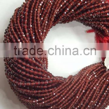 Top Quality Diamond Cut Faceted Mozambique Garnet Beads