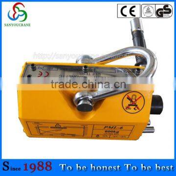 Manual permanent magnetic lifter 600kg lifter for hoist.