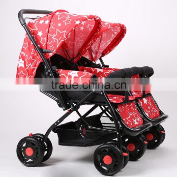 China famous brand JINBAO good twins stroller/baby carriage/pram/gocart/pushchair