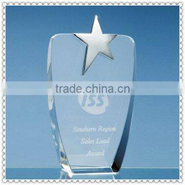 Etched Business Crystal Award Plaques For Corporate Souvenir