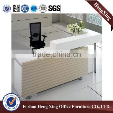 Elegant design melamine board light colour reception table(HX-5DE330)