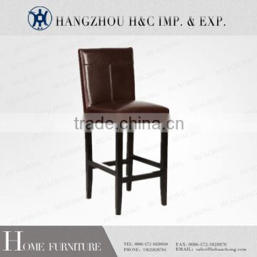 2015 high back and electroplated Frame PU leather dining chair HC-D008