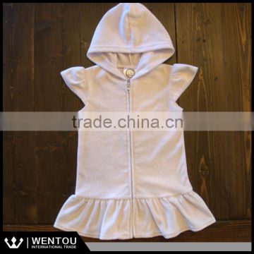 Customed Embroidered Swim suit Kid cover up dress