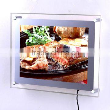 Crystal led display acrylic lighting sign board menu light box table top