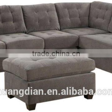 foshan shunde furniture modern comfortable wooden sectional corner sofa