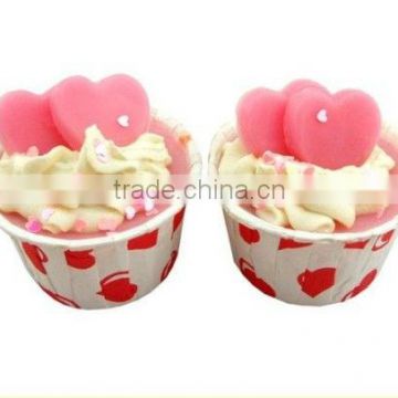 Ice cream soap with sweet pink heart,cake soap