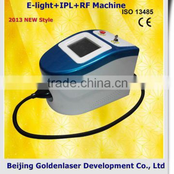 www.golden-laser.org/2013 New style E-light+IPL+RF machine no suigianl no pain for hair tattoo removal