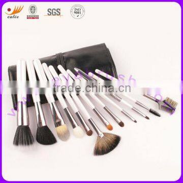 7pcs White and green Cute two-tone hair Makeup Brushes Set