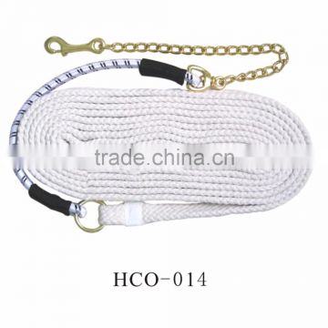 Cotton Equestrain Equipment Horse Training Lead With Chain