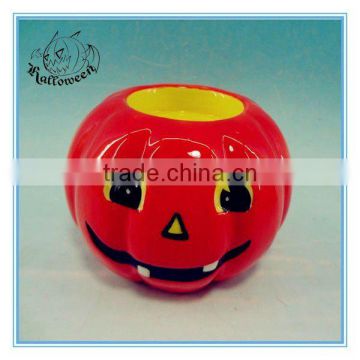 Round shape halloween ceramic candle holder GH-sd5