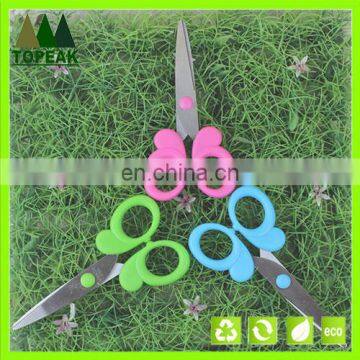 2016 5'' lovely colorful butterfly handle student scissors office scissors