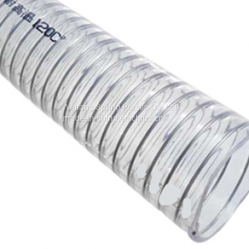 PVC Plastic Reinforced Spiral Steel Wire Pipe Industrial Discharge Hose