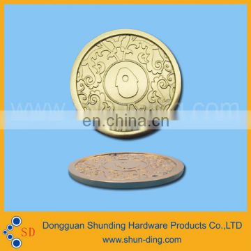 metal plated gold silver coin with pattern