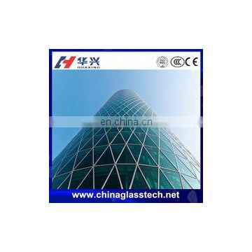 CE Approved Commercial Building Toughened Glass Aluminium Section Curtain Wall