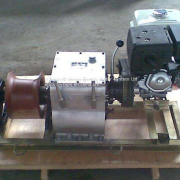gasoline engine powered winch; pulling motored winch; cable pulling motored engine winch