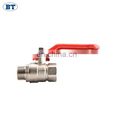 BT1007 1/2" DN15  good price cf8m 1000 wog red level handle brass ball valve