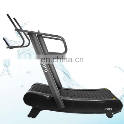 running machine with easy transport Curved treadmill & air runner commercial treadmill price is low  gym equipment