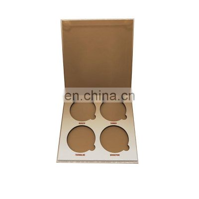Custom empty eye shadow cardboard eyeshadow palette packaging box private label