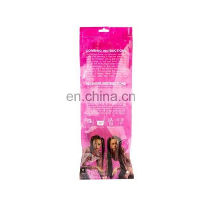 Factory cheap custom printing wig storage bag laminated multiple layer hair packing pouch wig bag